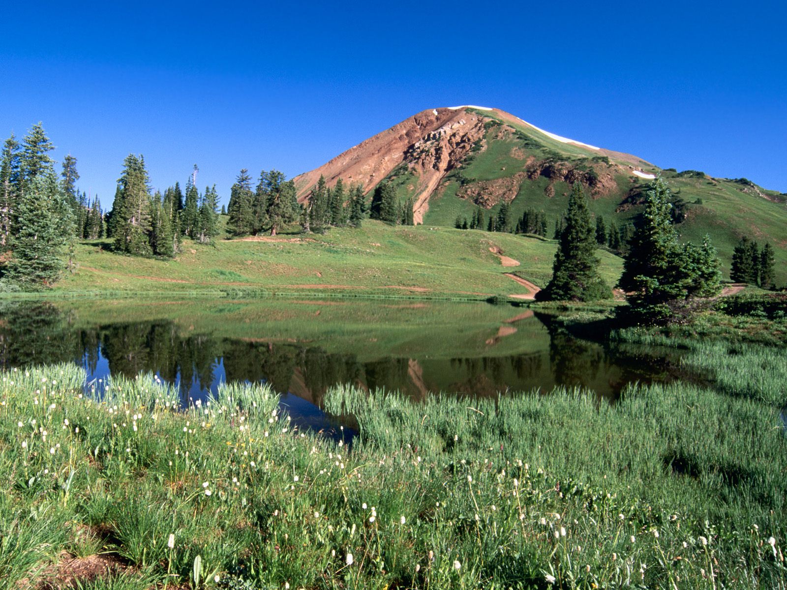 Alpine Tarn And Mount Belleview, Paradise Divide, Colorado