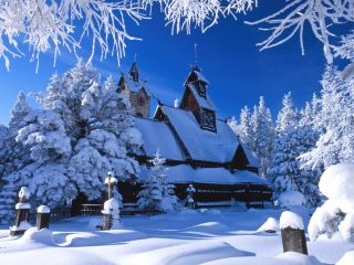 winter cabin