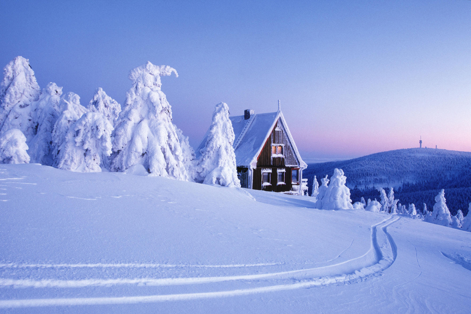 winter cabin