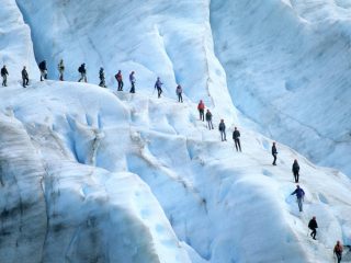 winter mountain hike