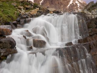Waterfall Near Lake Oesa, Yoho National Park, B.c.