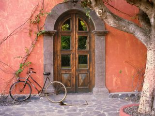 Doorway And Bicycle, Loreto, Mexico
