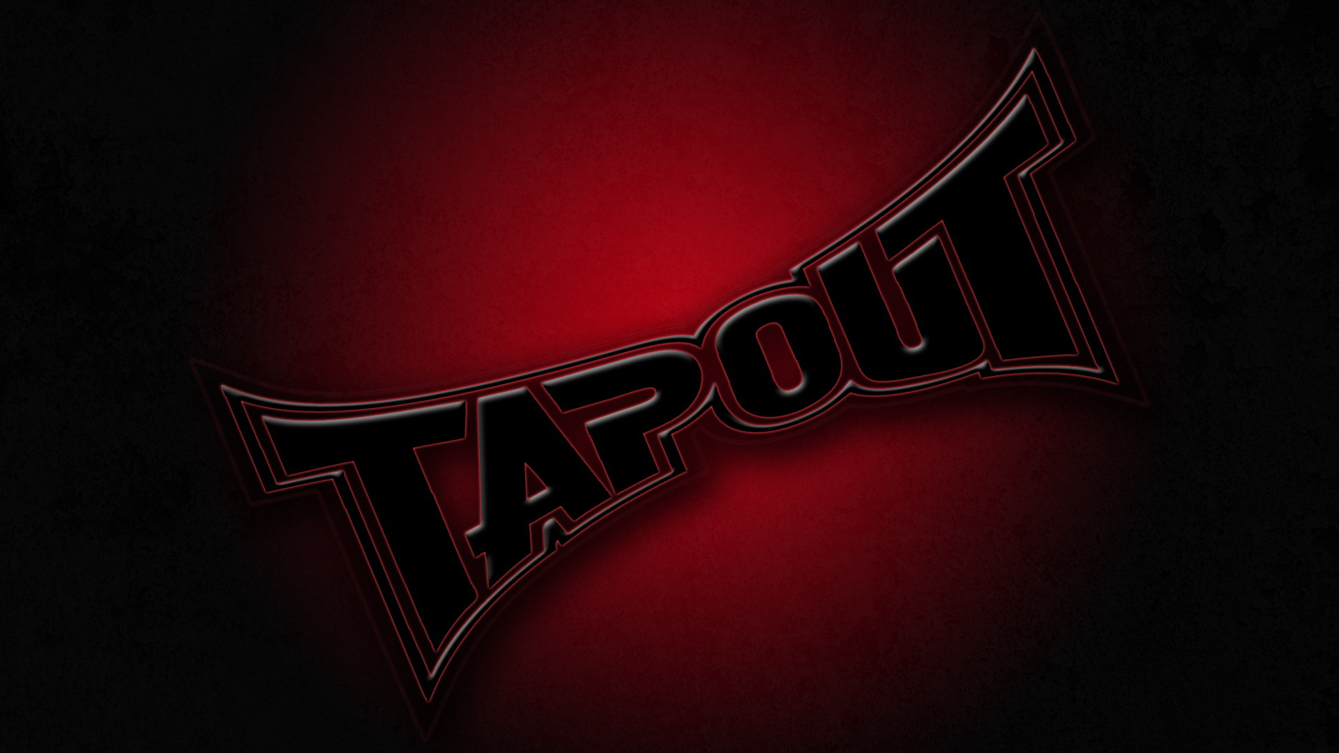 Black Big Tapout Logo Red Glow Angled Red Grunge Background