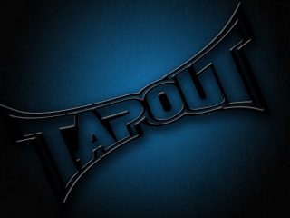Black Tapout Logo Angled Grunge Background