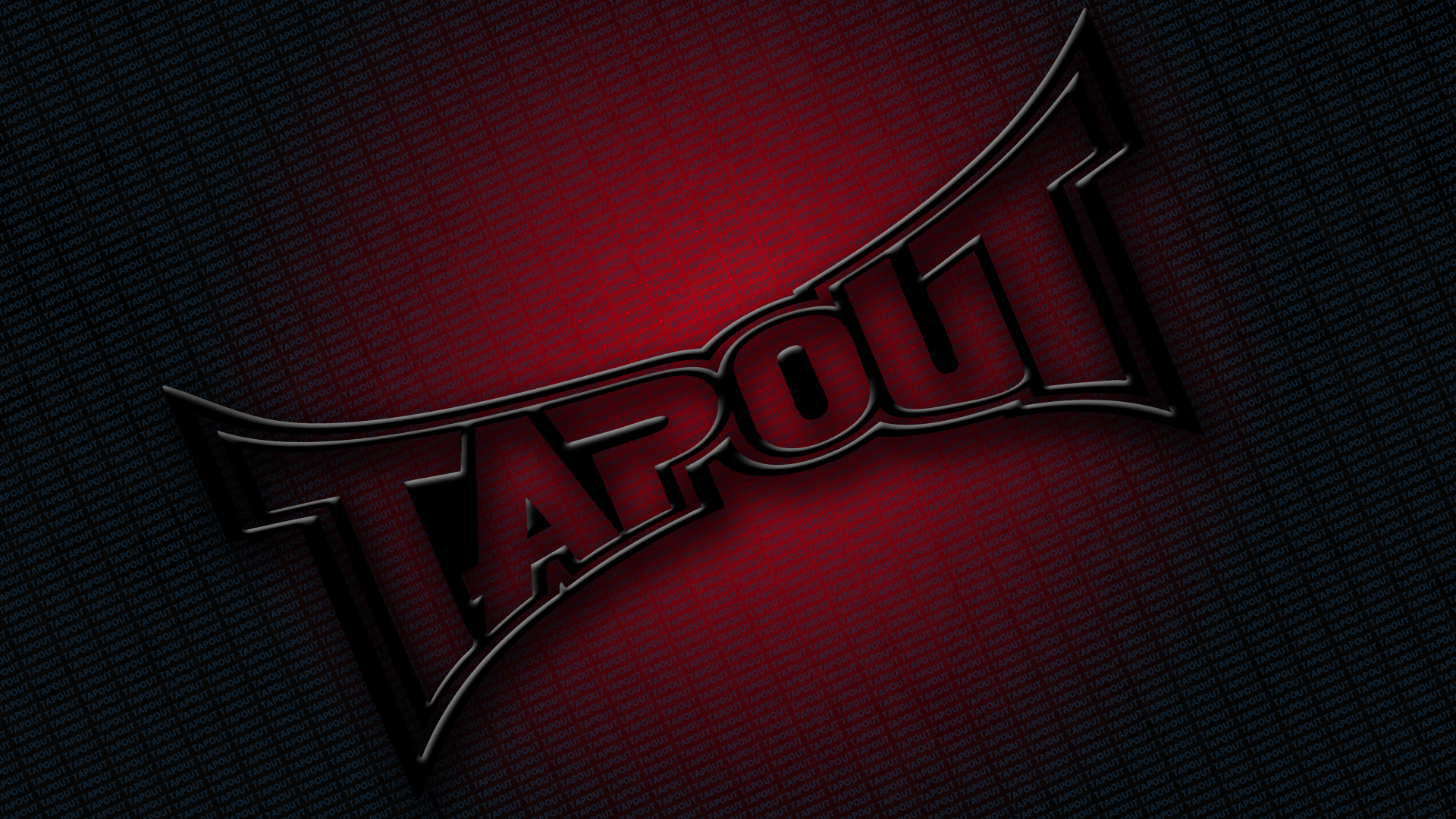 Black Tapout Logo Angled Tapout Small Print Red Grunge Background