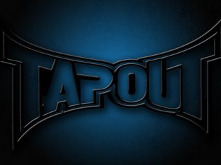 Black Tapout Logo Grunge Background