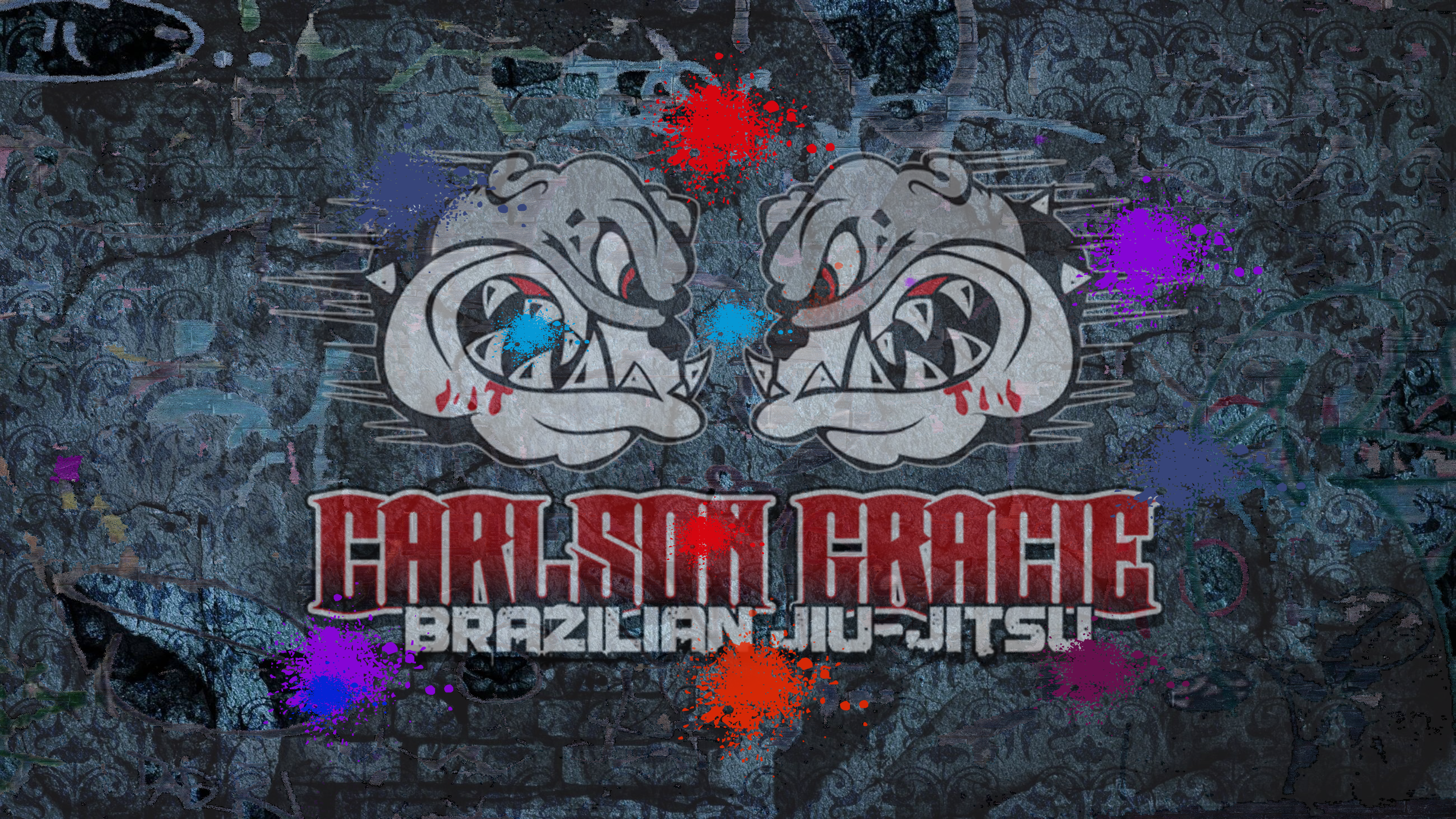 Carlson Gracie Grafetti Dark Paisley Background