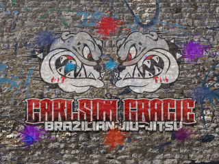 Carlson Gracie Grafitti Old Stone Wall Background