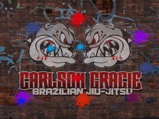 Carlson Gracie Grafitti Red Brick Background