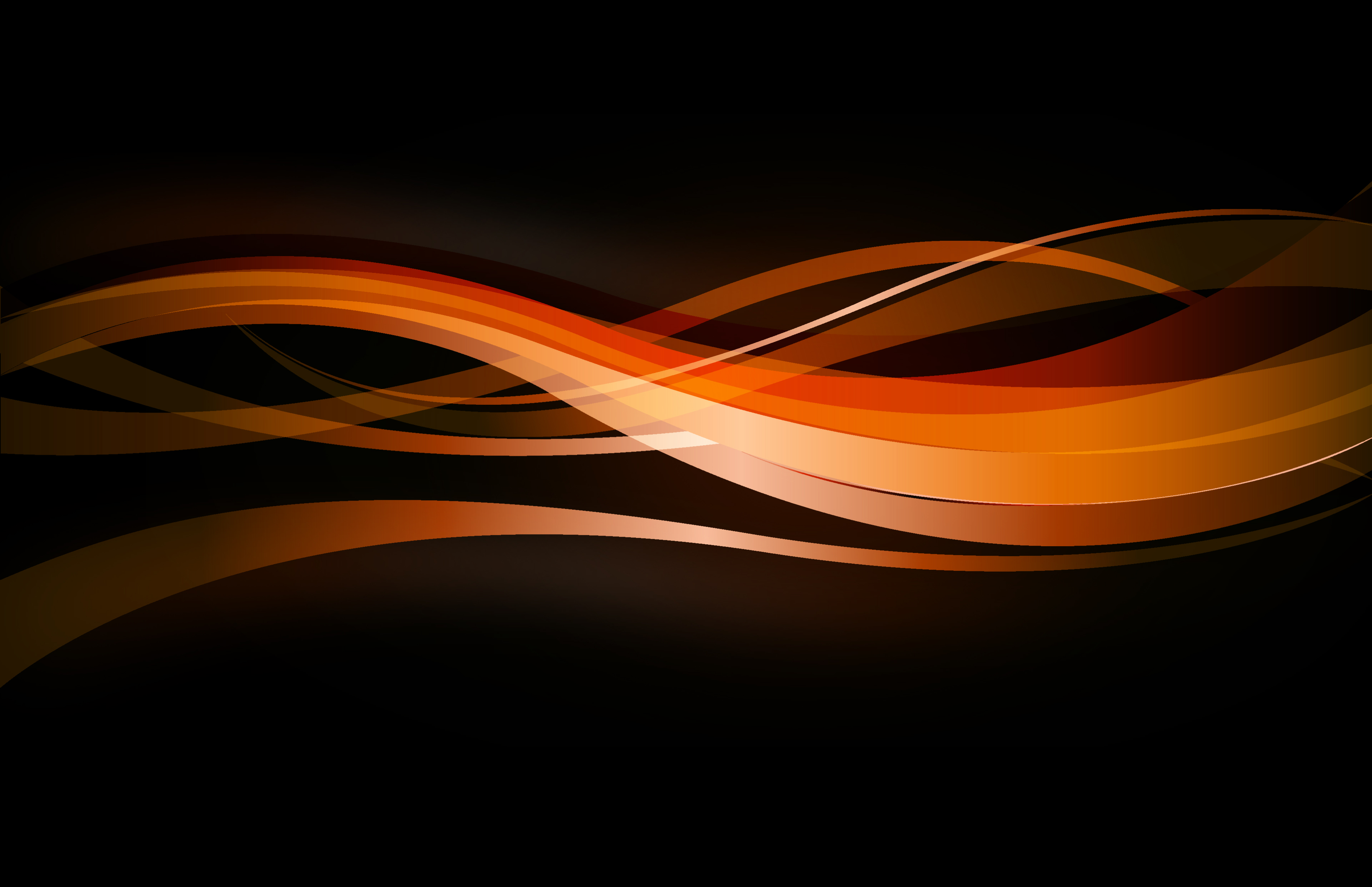 Wavy orange Lines Background