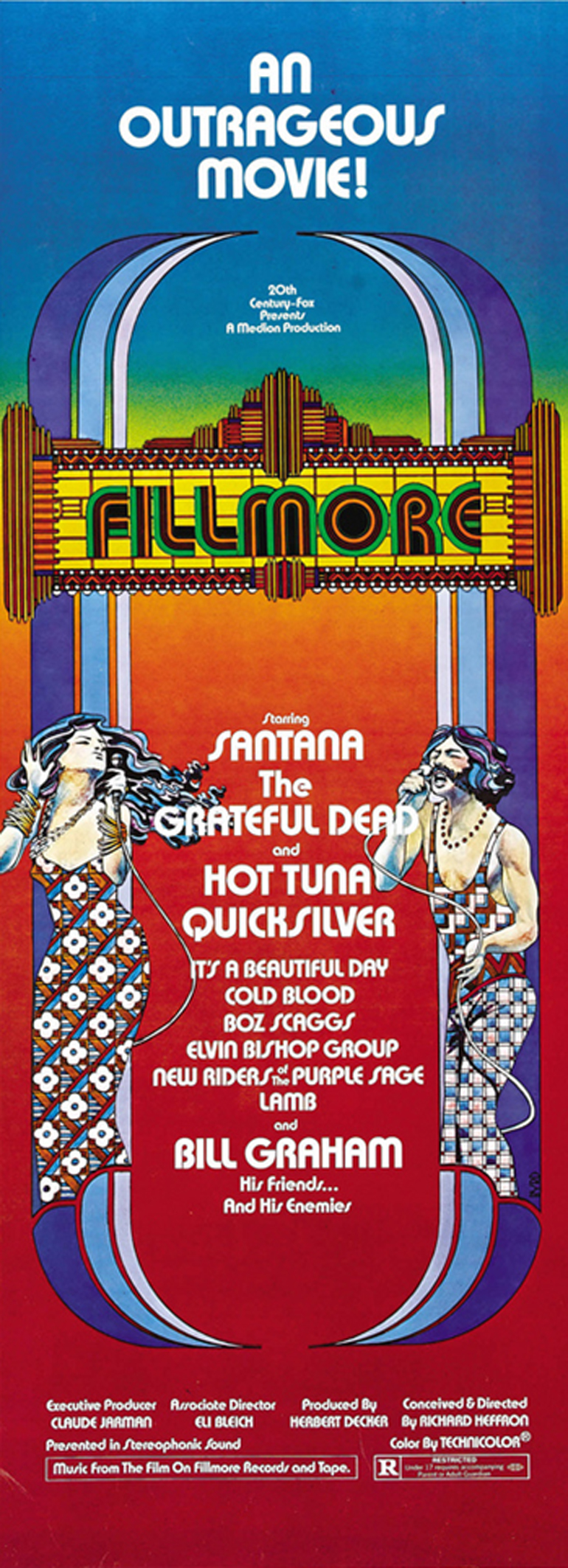 Fillmore Movie Insert Poster (twentieth Century Fox, 1972)