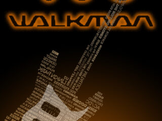 Walkman Wallpaper Orange Black Angled Guitar