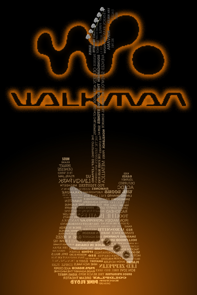 Walkman Wallpaper Orange Black