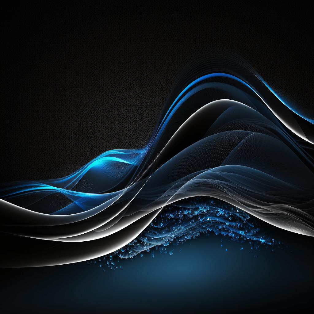 Black And Blue Waves Abstract Background