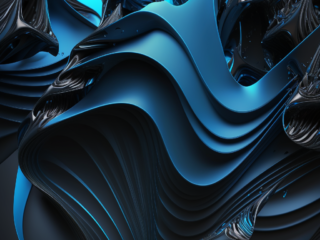 Black And Blue Wavy Angular 3000pxx3000px
