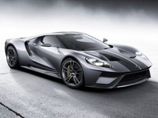 All New Ford Gt In Liquid Silver, L R, 3/4 Front Shown, February